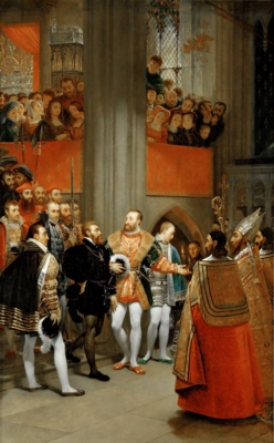 0007_格罗_Antoine-Jean Gros 1771-1835 —— Emperor Charles V Received by Francis I at the Abbey of Saint Denis_2557x4116PX_TIF_72DPI_30_0