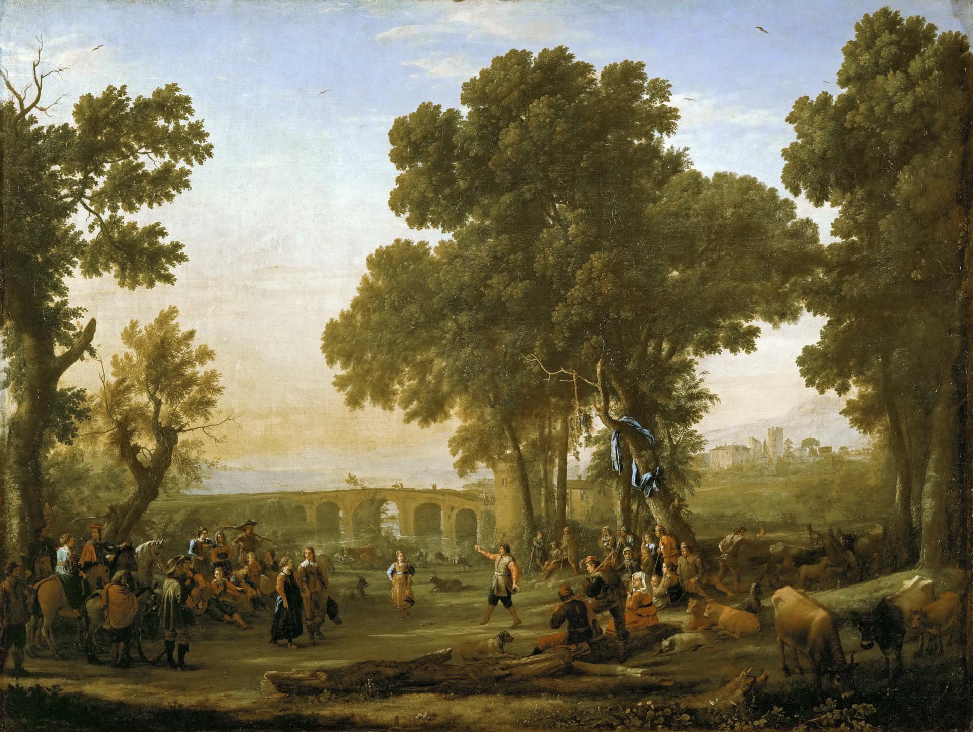 [油画高清大图]0042_克洛德洛兰_claude lorrain —— village