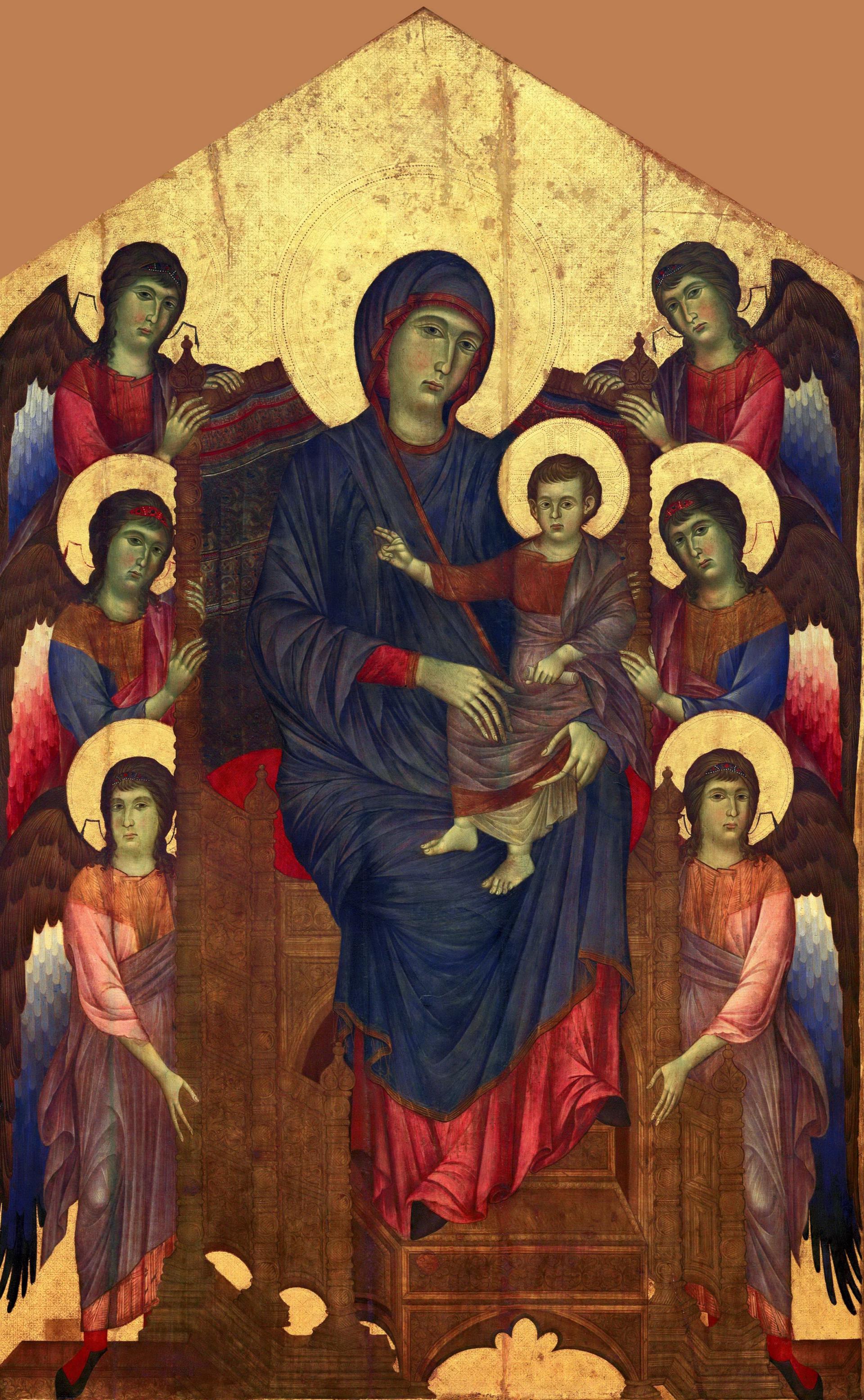 [油画高清大图]0076_奇马布埃_cimabue virgin and child in