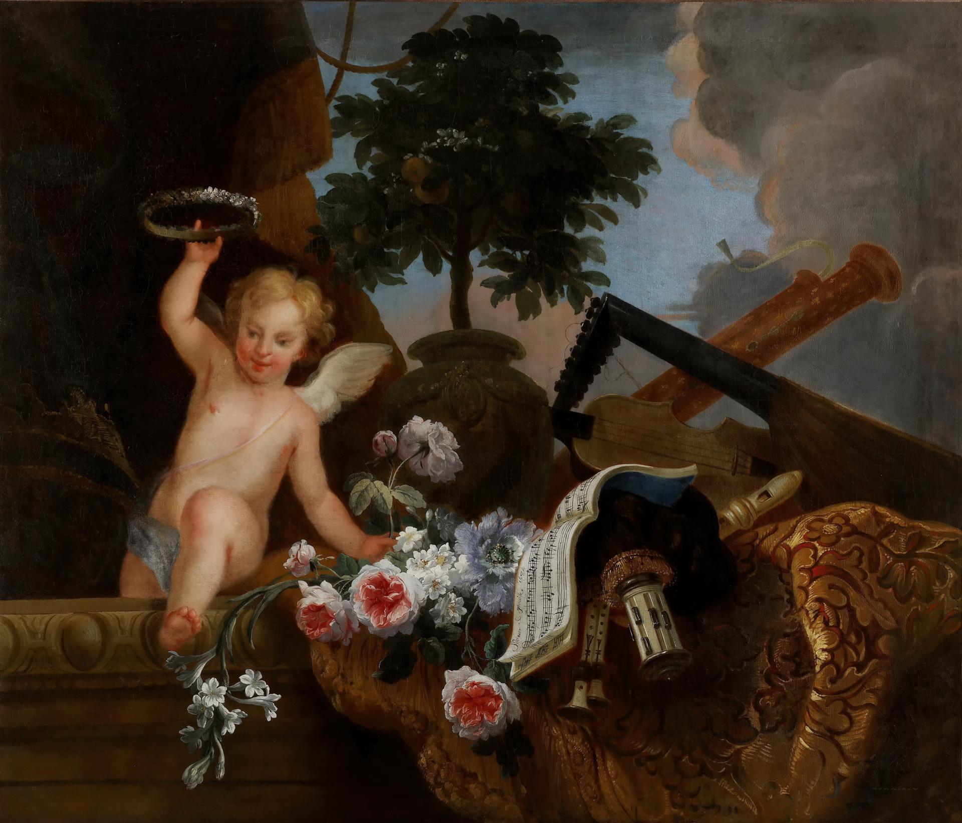 0010_达摩伊塞特_Florentin Damoiselet —— Cupid and flowers_4508x3854PX_TIF_72DPI_50_0