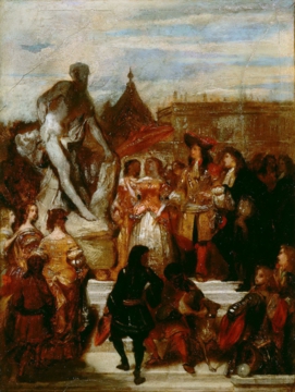 0033_德维利亚 _Eugene Deveria —— Puget presenting his statue of Milo of Crotona to Louis XV_1841x2449PX_TIF_72DPI_13_0
