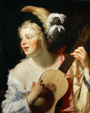 0037_洪特霍斯特_Gerrit van Honthorst 1590-1656 —— Woman Playing the Guitar_3128x3911PX_TIF_72DPI_35_0