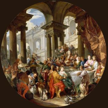 0008_保罗帕宁_Giovanni Paolo Panini —— Feast held under a portico of the Ionic order_3850x3851PX_TIF_72DPI_43_0