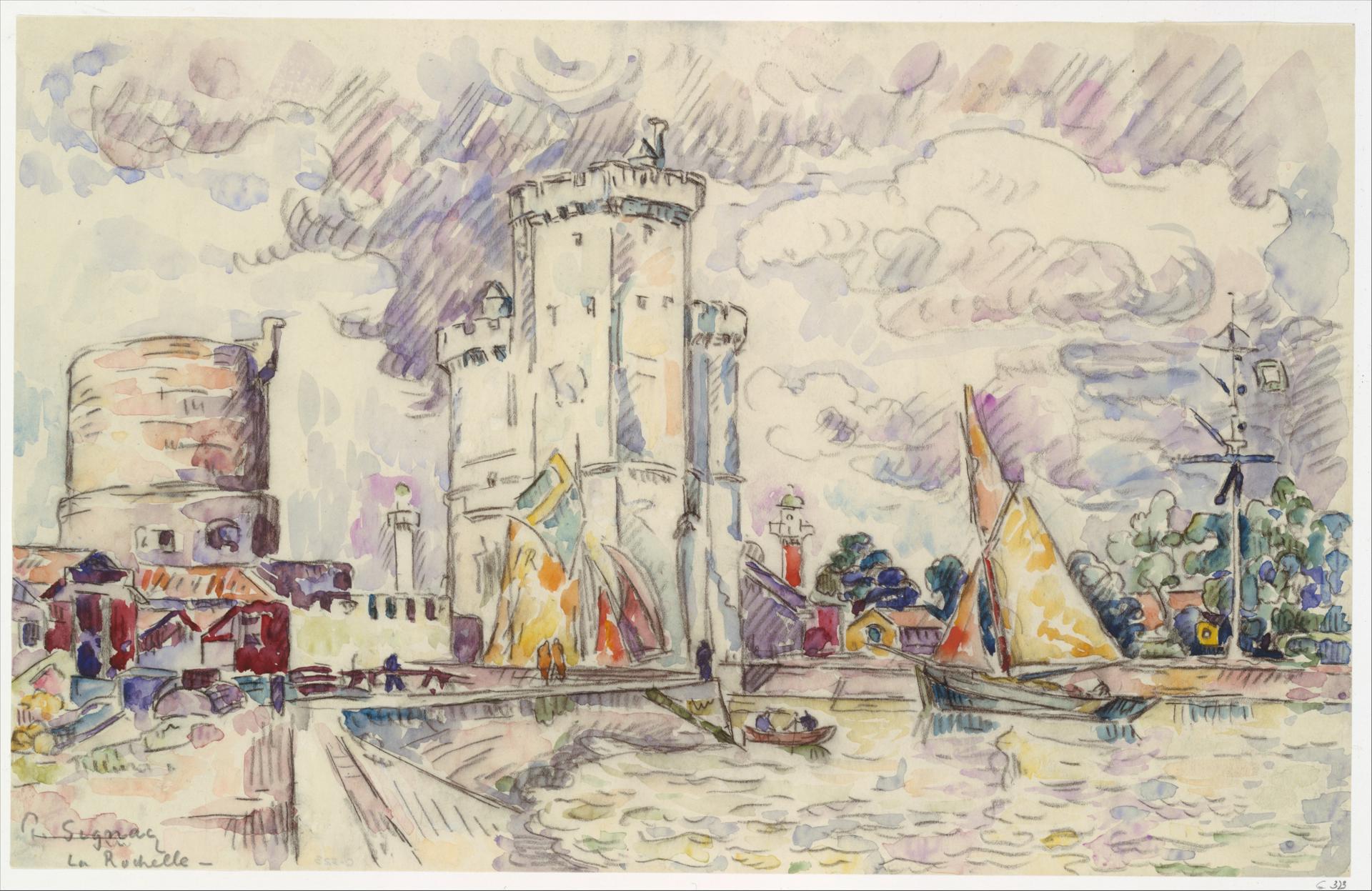0008_西涅克_西涅克绘画作品集-La Rochelle-Paul Signac French Paris 1863–1935 Paris ...
