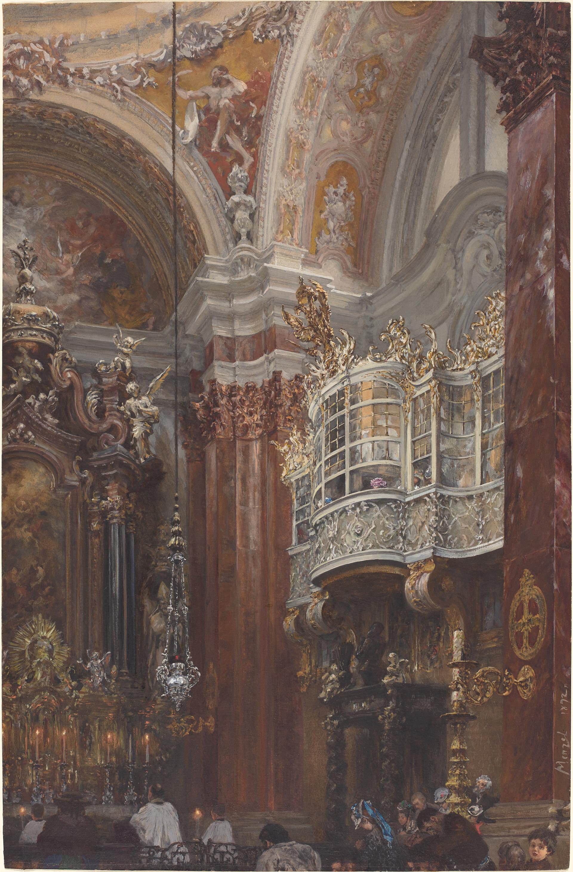0046_门采尔_门采尔绘画作品集-The Interior of the Jacobskirche at Innsbruck_2174x3308PX_TIF_300DPI_21_0